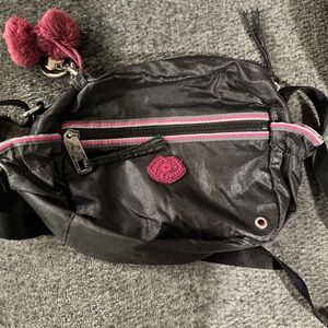 Juicy Couture Black Crossbody Bag with Burgundy Accents